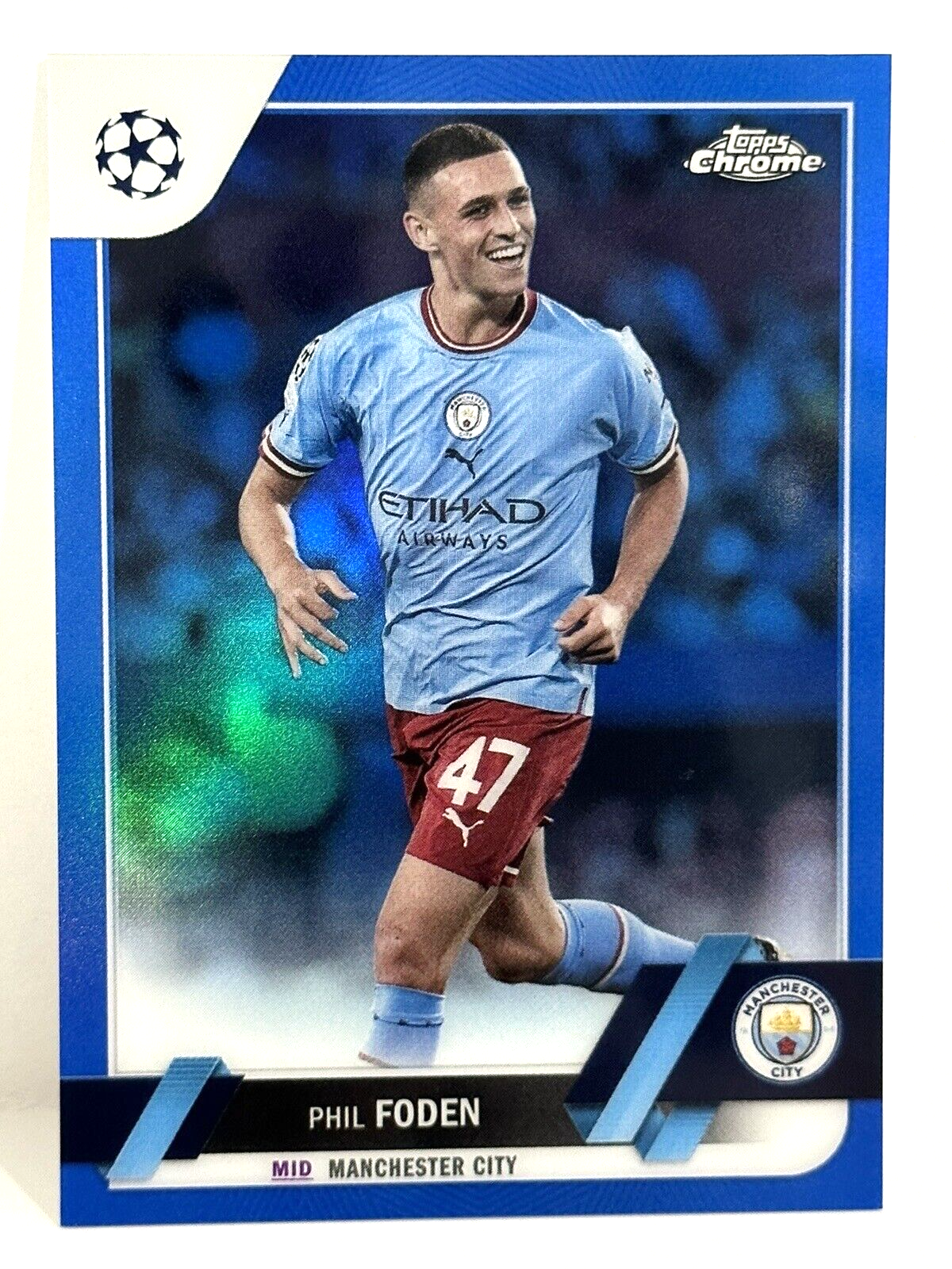 foden様 2022-23 Topps Chrome UCL Manchester City Phil Foden Blue