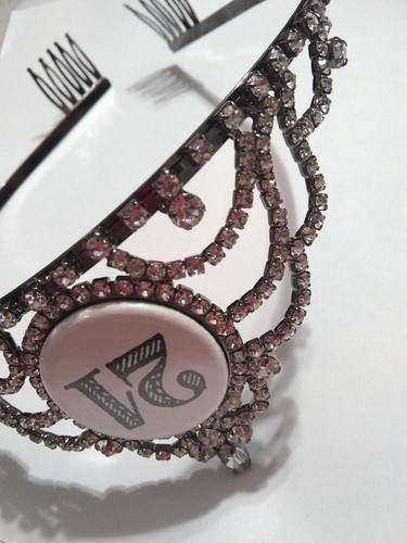 21st Birthday Celebration Tiara Rhinestone Crown With combs