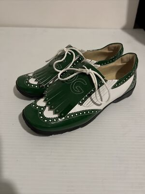 Walter Genuin Pia Linea Stretch Golf Shoes Womens 9.5 Green Made In Italy