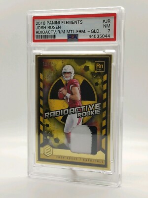 JOSH ROSEN 2-COLOR RELIC   Radioactive Materials  Panini Elements Gold RC /49