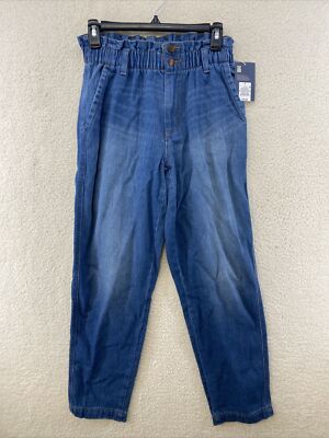 Universal Thread Women s High Waist Paper Bag Jeans Pants Size 0
