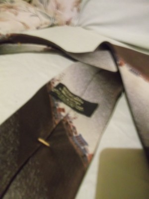 Wemlon by Wembley wide brown tone Train tie 