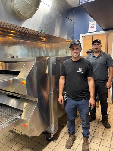 Conveyor oven install