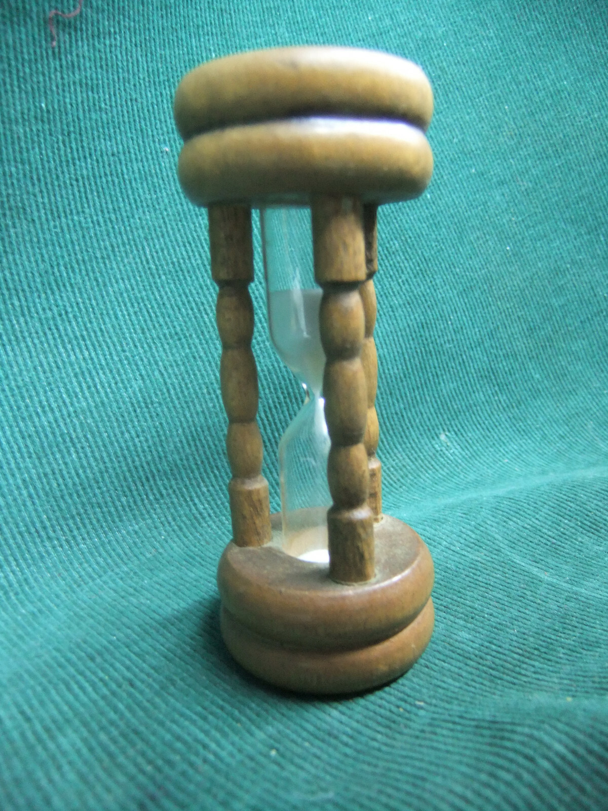 3 Minute Wooden Egg Timer Hour Glass - Sand Vintage