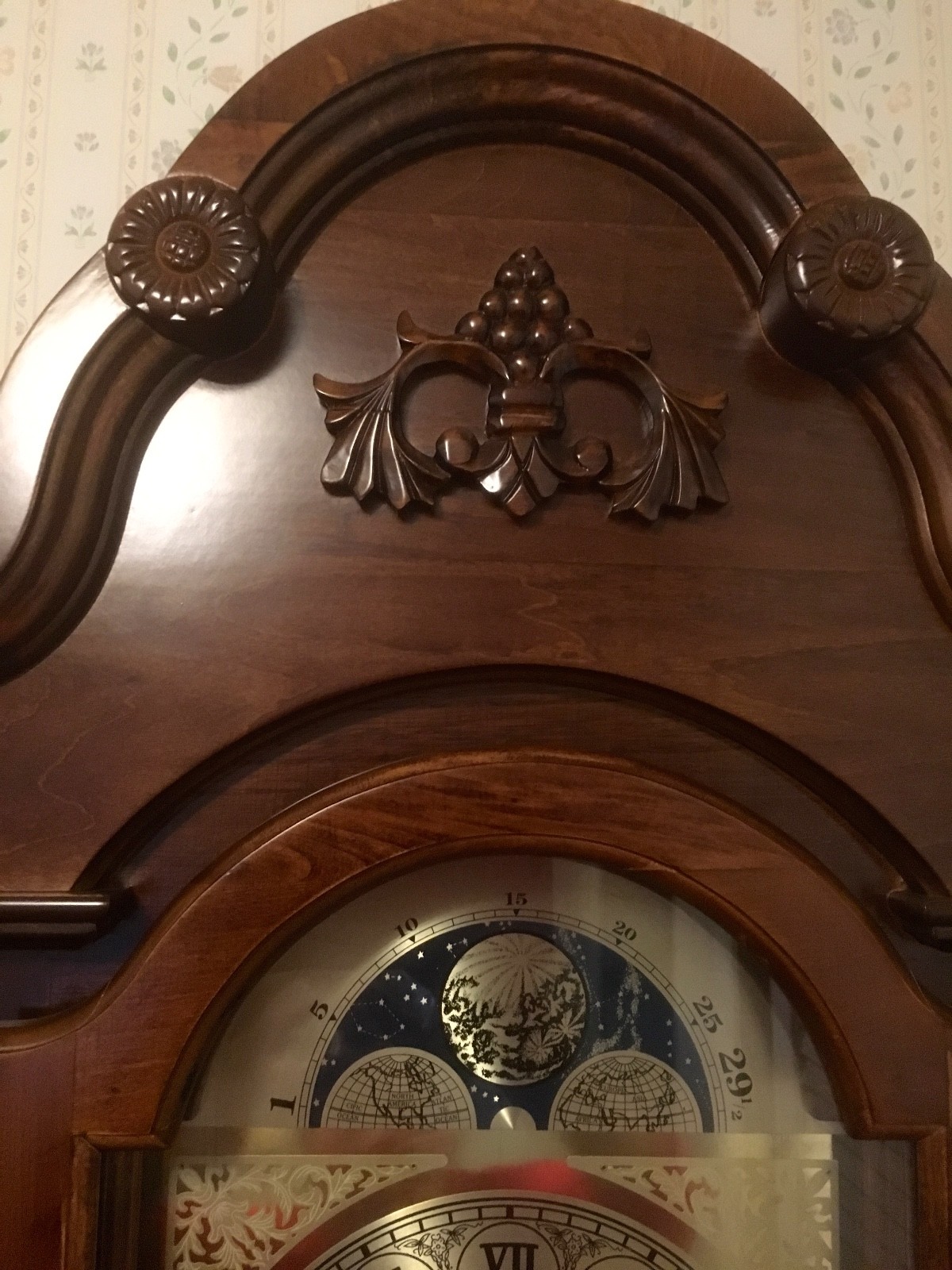 Beautiful Solid Wood & Brass Grandfather Clock - $300 (Coventry, RI)