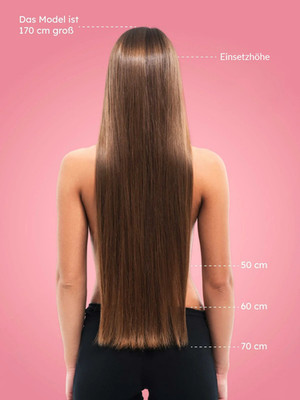 CAISHA XXL 60cm 1 Haarteil Set CLIP IN EXTENSIONS Haarverlängerung Braun Glatt ✅