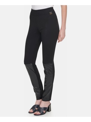

CALVIN KLEIN Женские черные леггинсы скинни из искусственной кожи, Черный, M0VKO231