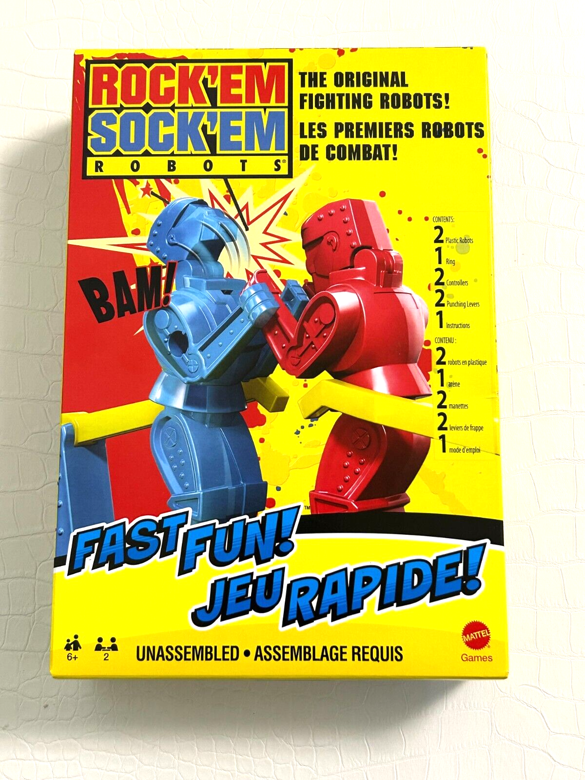 Mattel Games ROCK'EM SOCK'EM ROBOTS Retro Classic Toy Small 