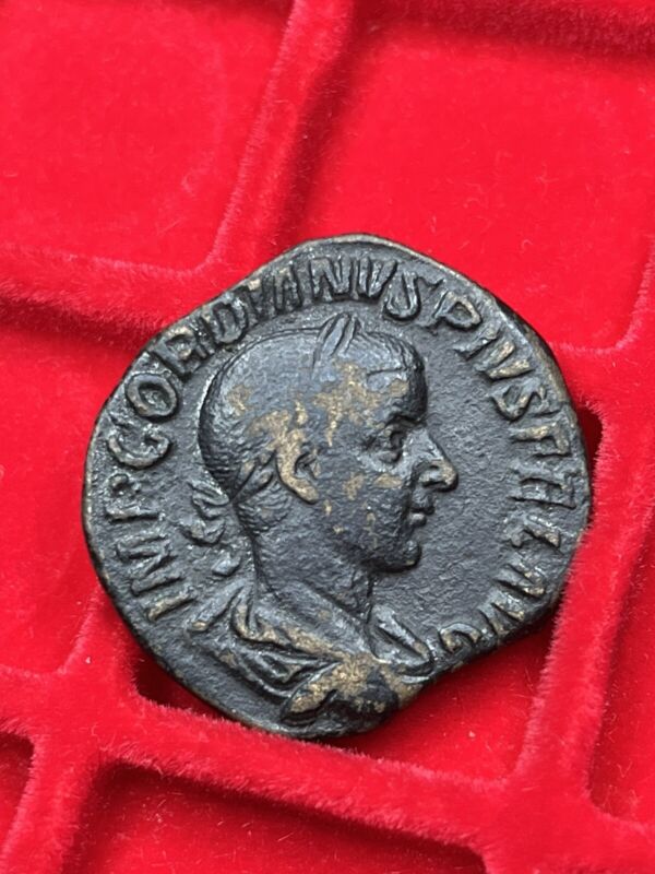 Gordian Iii. Ae Sestertius (238-249 Ad). Ancient Roman Coin