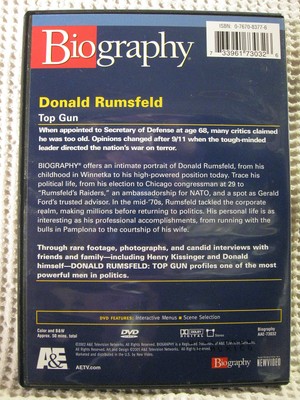 A&E BIOGRAPHY John Wilkes Booth (new), Tony Danza, Donald Rumsfeld