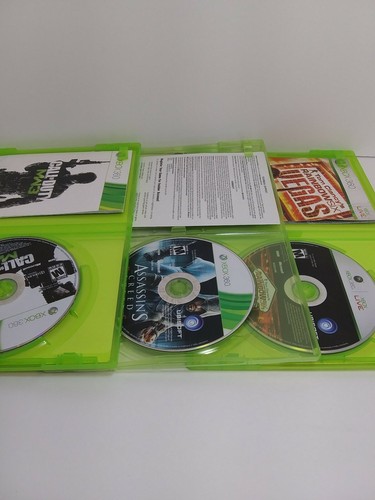 Lot of 3 XBOX 360 games COD MW3 rainbow six vegas ASSASSINS CREED REVELATIONS
