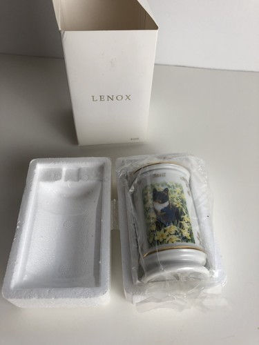 Lenox Cats of Distinction Collection Porcelain Spice Jar 1995 Basil New