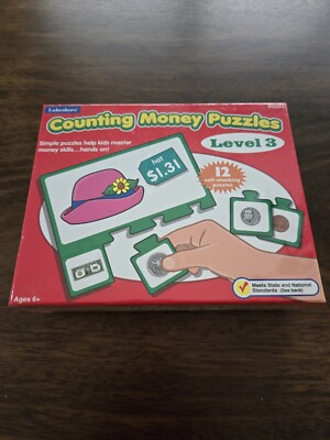 Lakeshore Counting Money Puzzles Level 3 Ages 6+ DD323 New Sealed 