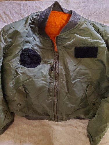 Vintage MA-1 Bomber Jacket Size Large Flyer MIL-J-82790J | eBay