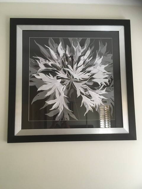 Abstract black and white flower print x 2 | Picture Frames | Gumtree
