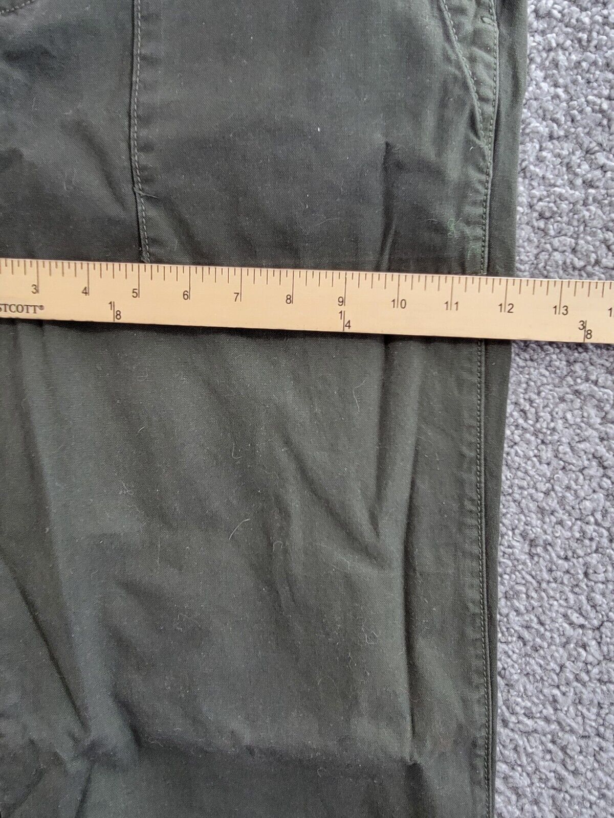 Velvet By Graham & Spencer Cropped Wide Leg Pants Women's 8 Locust Green Solid - Picture 6 of 18