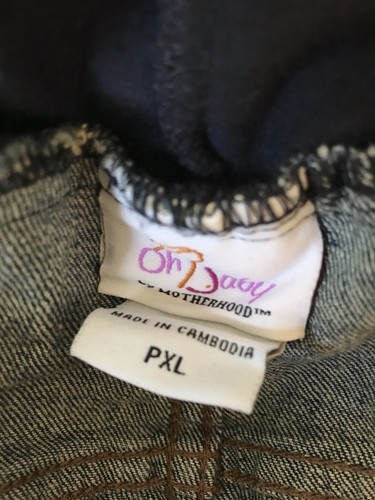 Oh Baby by Motherhood Petite XL Jeans Maternity Stretch Waist Half Panel Boot Ct