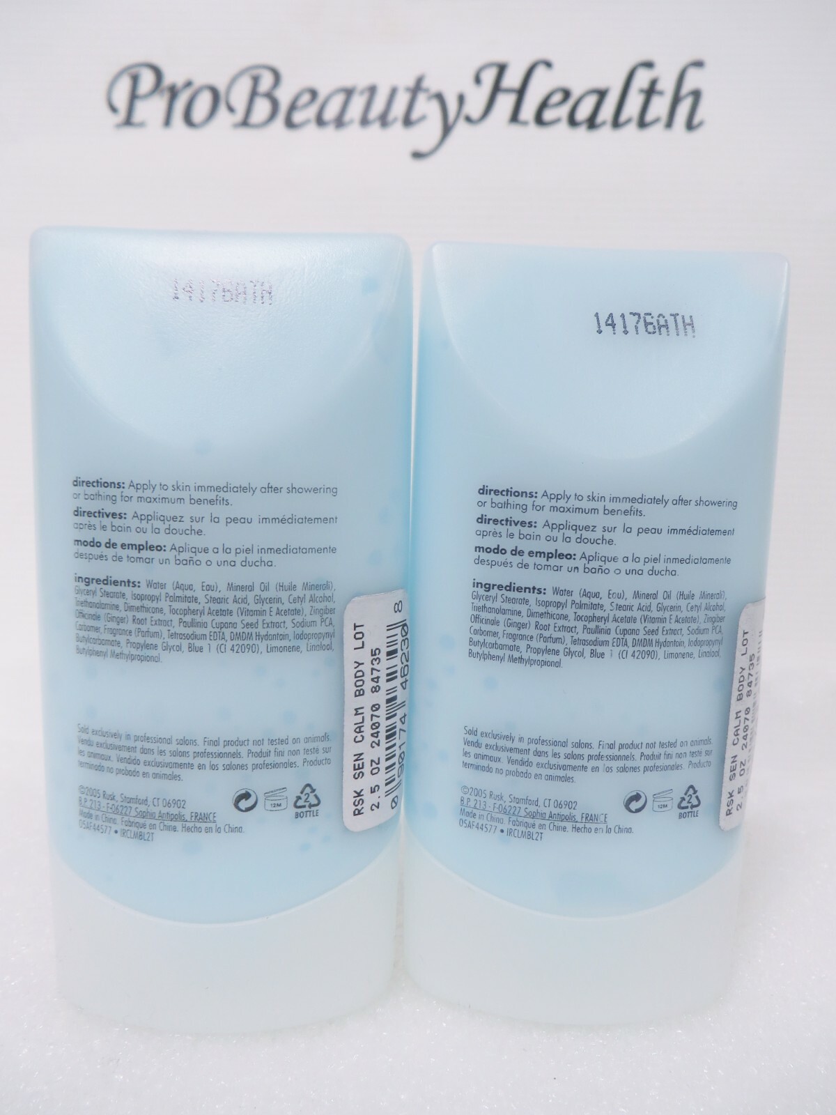 RUSK CALM Moisturizing Body Lotion 2.5 oz 2 bottles