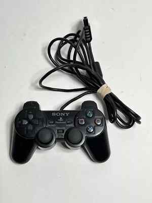 Original Sony PlayStation 2 PS2 DualShock Controller Black SCPH-10010 