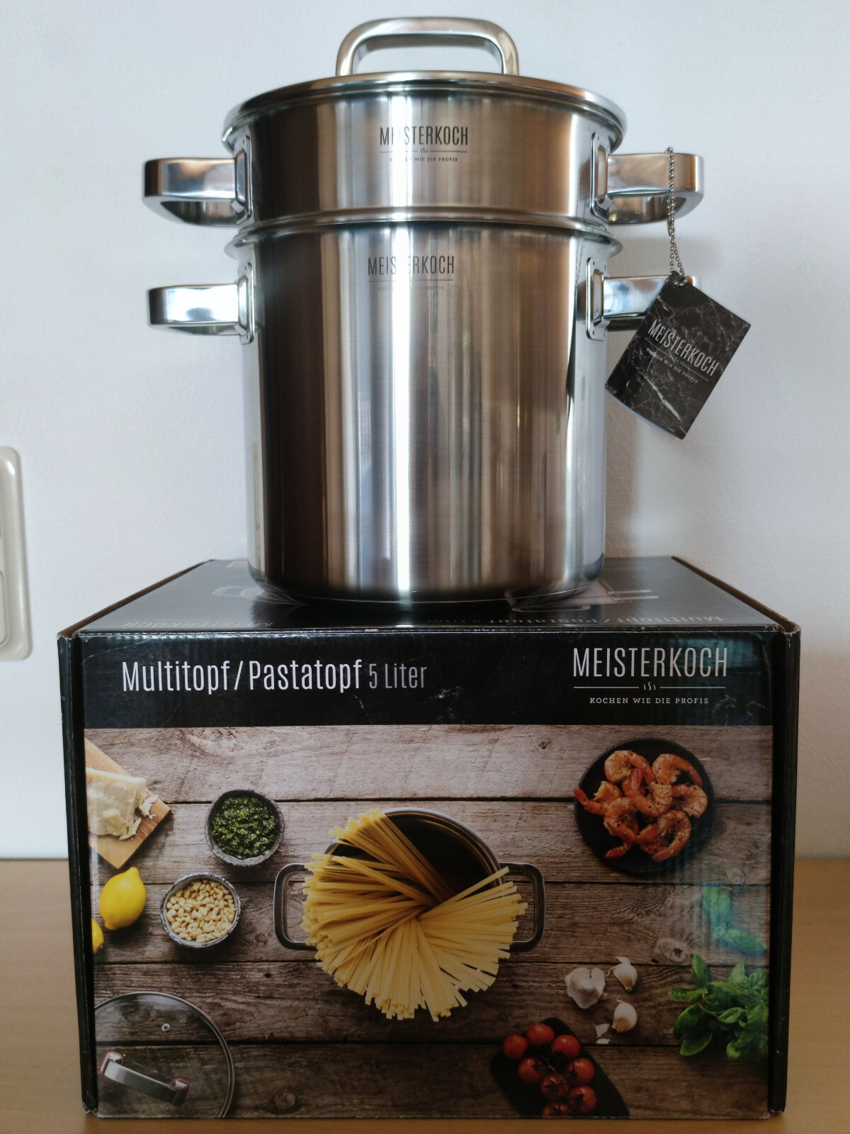 neuw. Pasta Spaghetti Nudeltopf von Meisterkoch