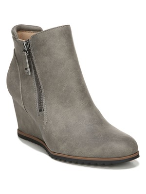 Женские ботильоны на танкетке Haley с подкладкой NATURALIZER Womens Grey Stretch Gore Arch Support 7 М