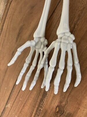 Skeleton Hands Bone Arms Salad Tongs Servers Kitchen Utensils 13" Halloween