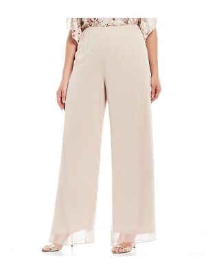 

ALEX EVENINGS Женские Бежевые Формальные Широкие Брюки, Бежевый, 370927