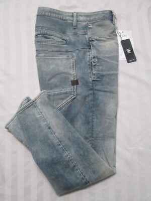 G-STAR RAW Men's D-STAQ 3D SLIM Blue Denim Jean Pant D05385-C430-B836 Size 36x34