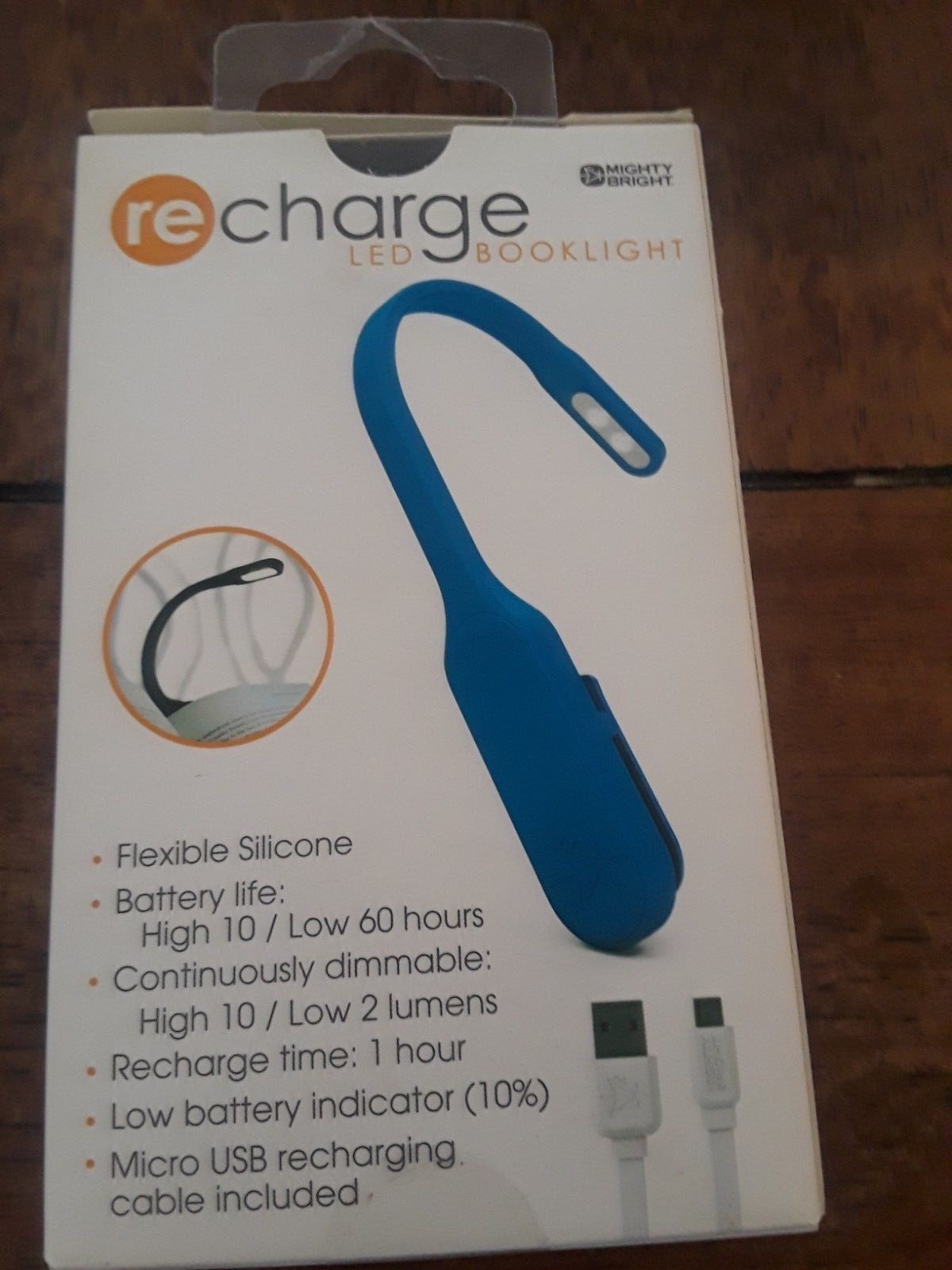Mighty Bright recharge LED BOOKLIGHT  BLUE 47011