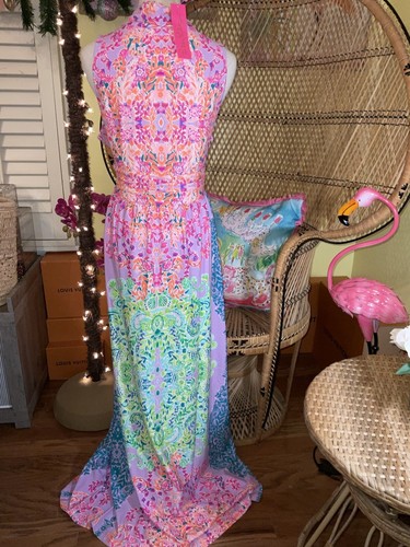 Pre-owned Lilly Pulitzer Pearce Maxi Dress Sunshine ☀️ Vibes Size M,l,xl In Yellow