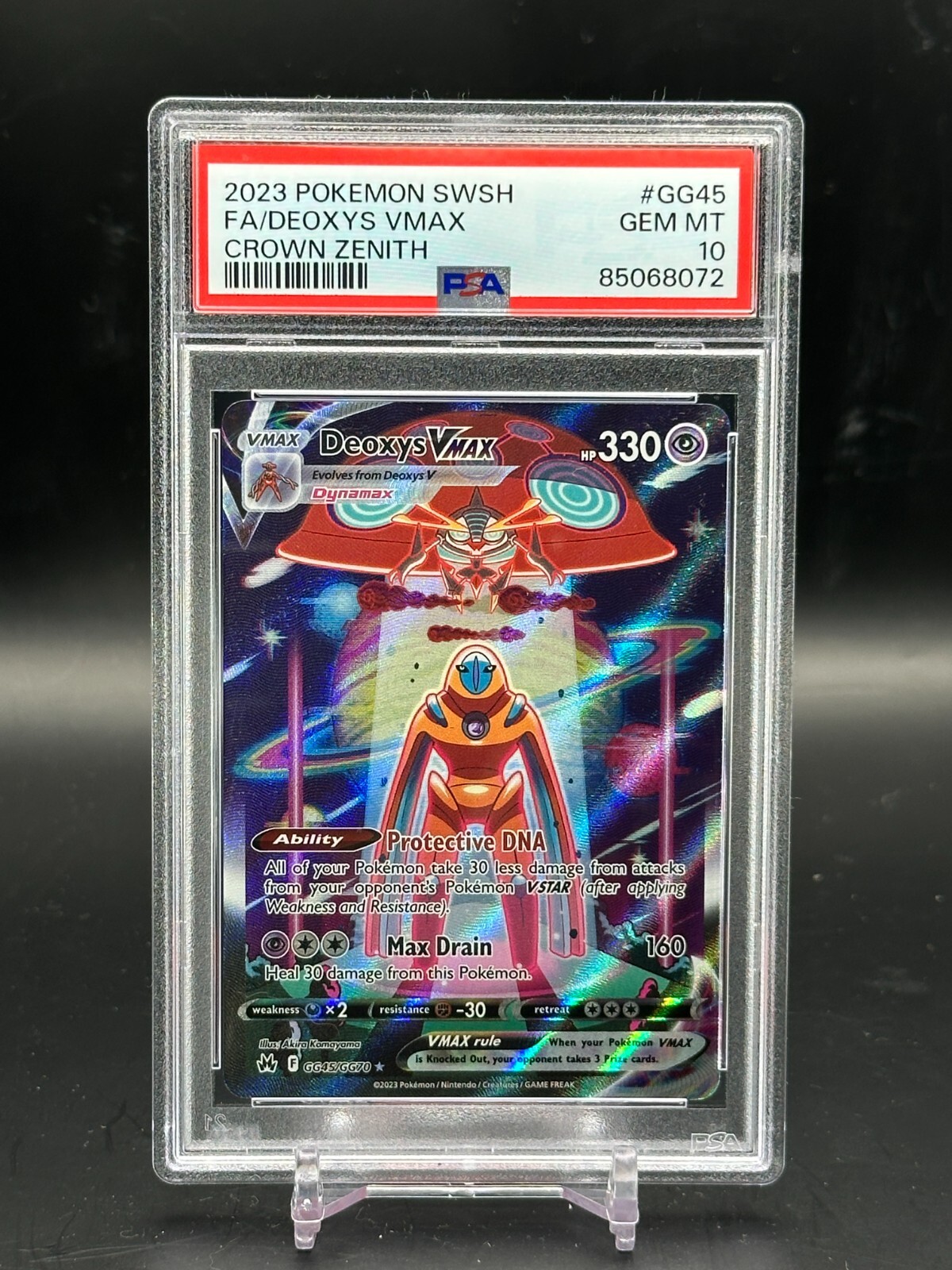 PSA 10 GEM MINT Deoxys VMAX Crown Zenith Full Art Holo PSA 10 GEM MINT Deoxys VMAX Crown Zenith Full Art Holo