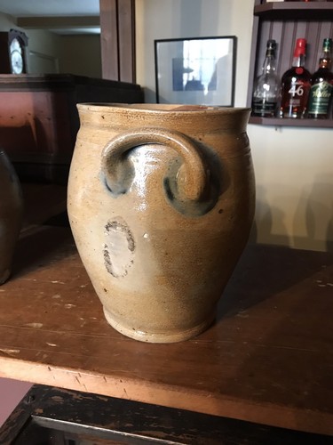 Crolius One Gallon Stoneware Ovoid Crock. C Crolius Attributed.