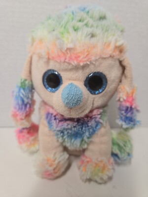 MGS group Dog plush poodle stuffed animal 8 inches tie-dye tag newborn and up