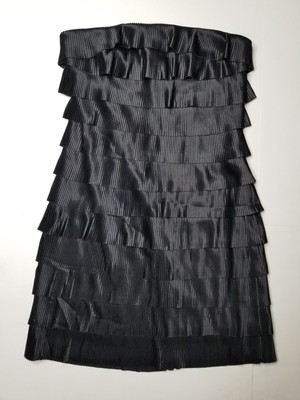Express Strapless Layered Tiered Black Dress -  Size 8 