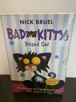 Bad Kitty's 4-Book Box Set, Meets Baby, Uncle Murray, Birthday, Get's Bath - NEW