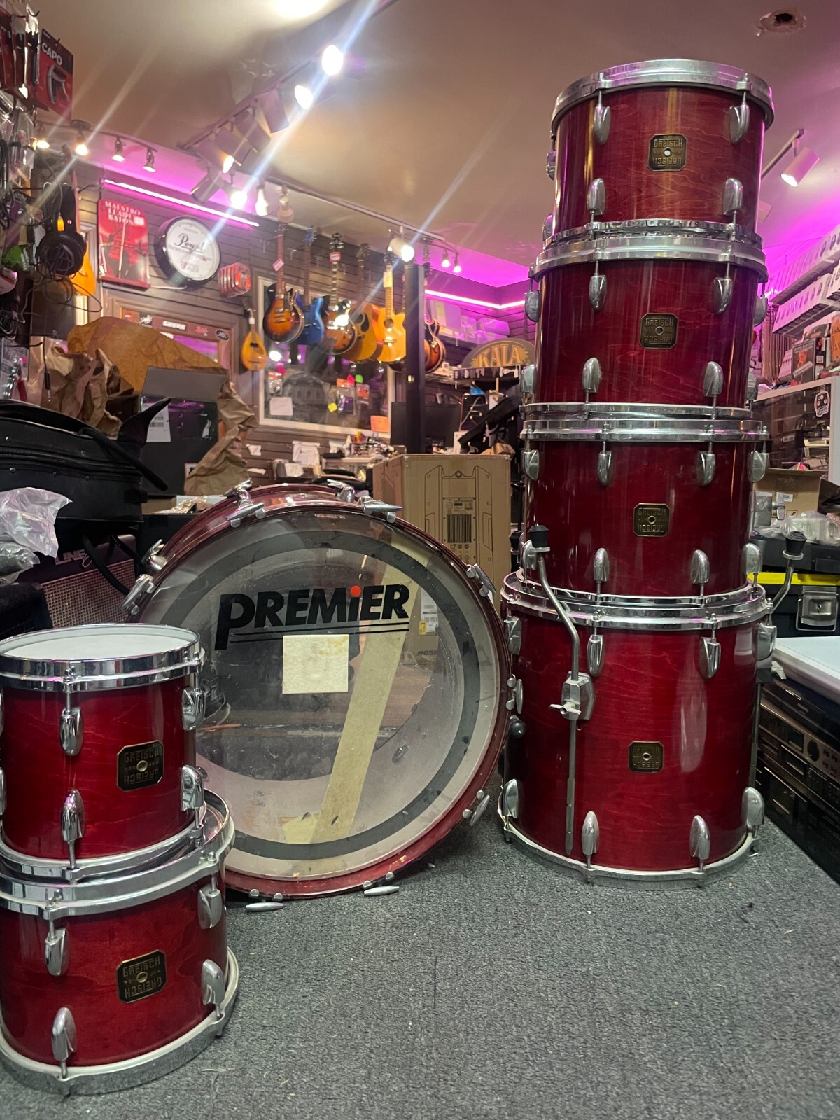 80's Gretsch フロアタムブラケット&レッグセット GRETSCH