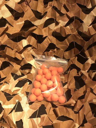 50 .68 Cal. Orange Rubber Paintball For SelfDefense, Target, Wildlife Control