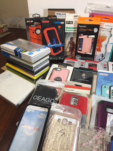 Huge Cell Phone Case Lot Glass Protectors iPad iPhone Galaxy Spigen Uuber LOOK!