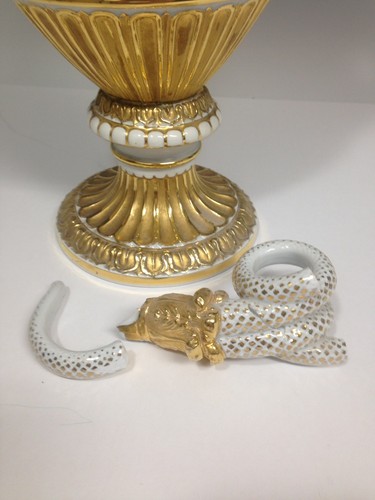 Meissen Porcelain Vase With Snake Handle