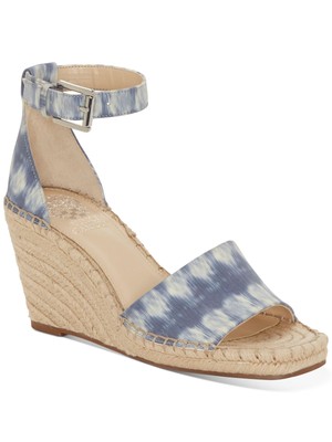 

VINCE CAMUTO Женские синие кожаные эспадрильи на танкетке Maaza 1/2 на платформе 1/2 9 м, Синий, VC-MAAZA