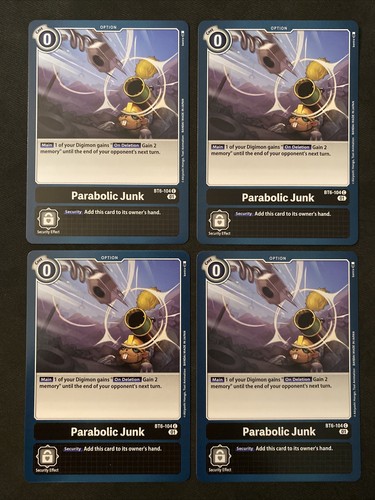 4x) Digimon TCG Parabolic Junk BT6-104 C Double Diamond 4x) Digimon TCG Parabolic Junk BT6-104 C Double Diamond