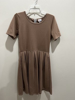 Lularoe Amelia Dress - Beige - Size Medium