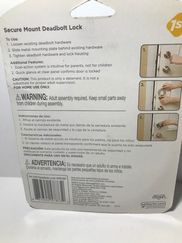 Safety 1st Secure Mount Deadbolt Lock 1