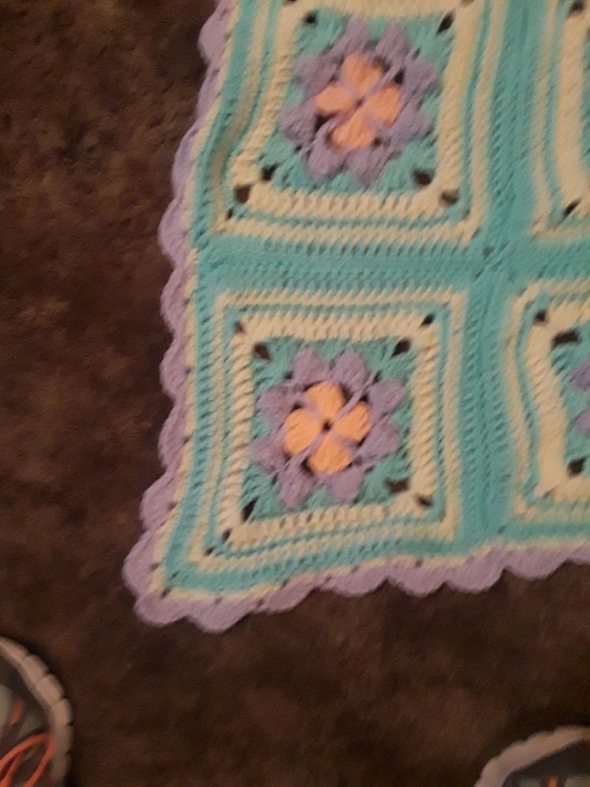 Handmade crochet, afghan queen size 67 X 75 (#5)