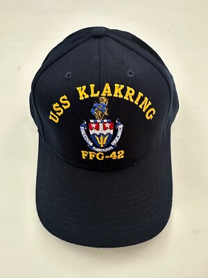 New The Corps USS Klakring FFG 42 Logo Blue Baseball Cap Hat One Size