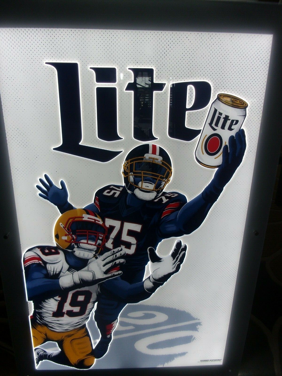 値下げします。Miller Lite 当時物　照明 Miller Lite MGD Rotating Lighted Pub Sign Vintage (**Light