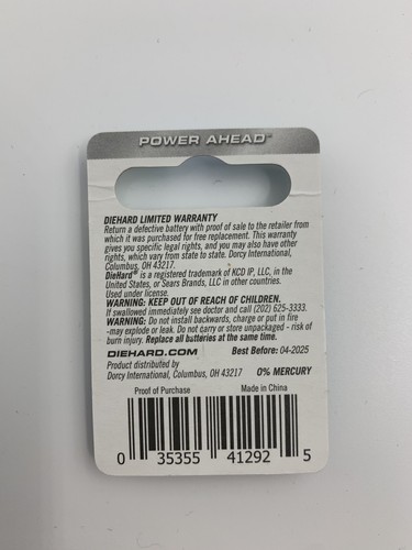 (Lots of 5) Diehard SR393 Batteries new