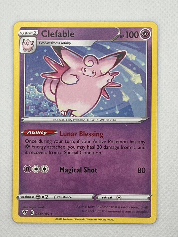 Pokemon TCG Vivid Voltage Card Clefable 064/185 Rare | eBay