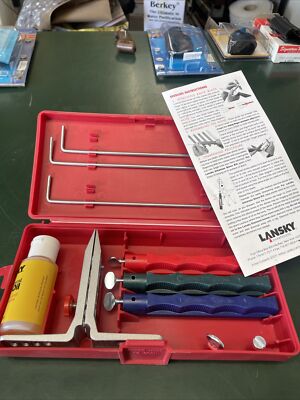 Lansky 3-Stone Standard Stone Sharpening System W/ Coarse, Medium, Fine Stones