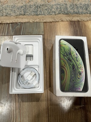 Original Apple iPhone XS MAX 64GB Grey BOX with Headphone and Brick No Phone